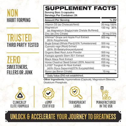 King Maker, 13-in-1 Anabolic Supplement for Men to Increase Stamina, Lean Muscle Growth & Recovery